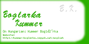 boglarka kummer business card